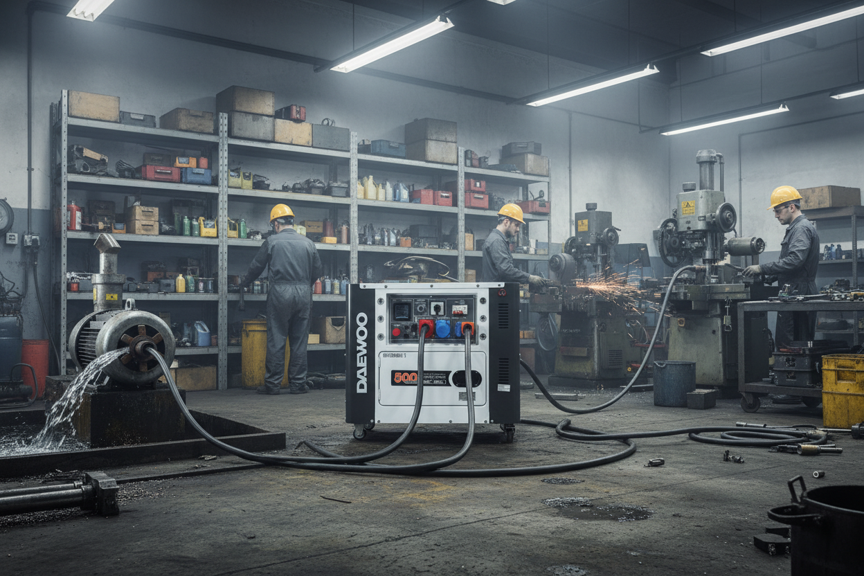 Generador Monofásico/Trifásico Diesel DDAE 10000DSE-3 max 7.8 KVA Daewoo