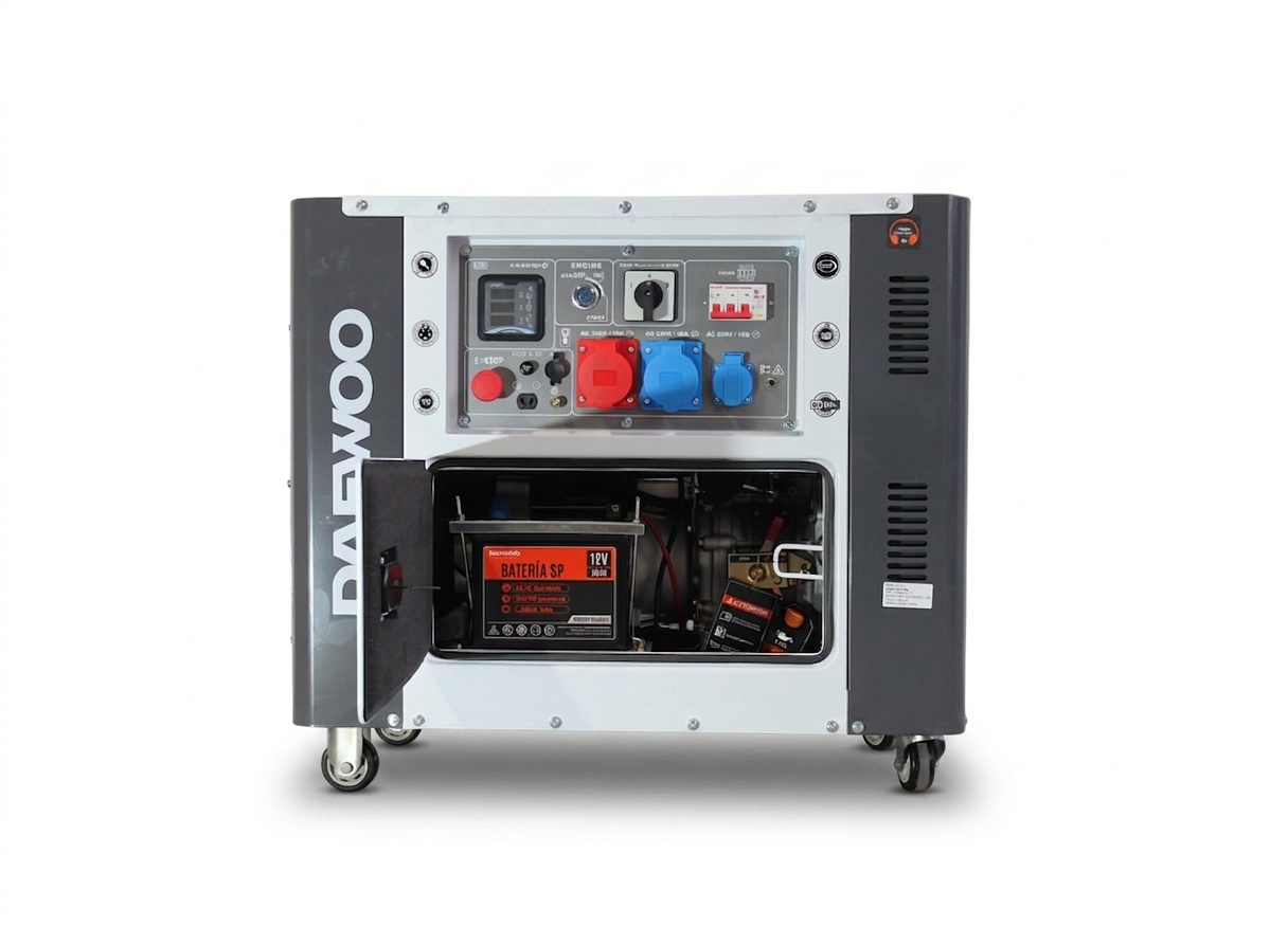 Generador Monofásico/Trifásico Diesel DDAE 10000DSE-3 max 7.8 KVA Daewoo