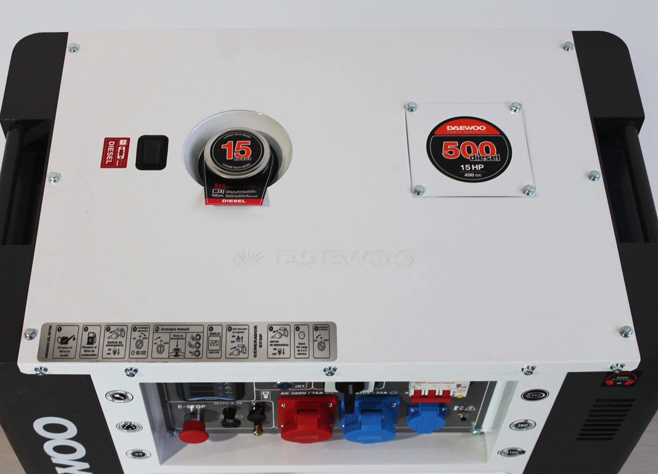 Generador Monofásico/Trifásico Diesel DDAE 10000DSE-3 max 7.8 KVA Daewoo