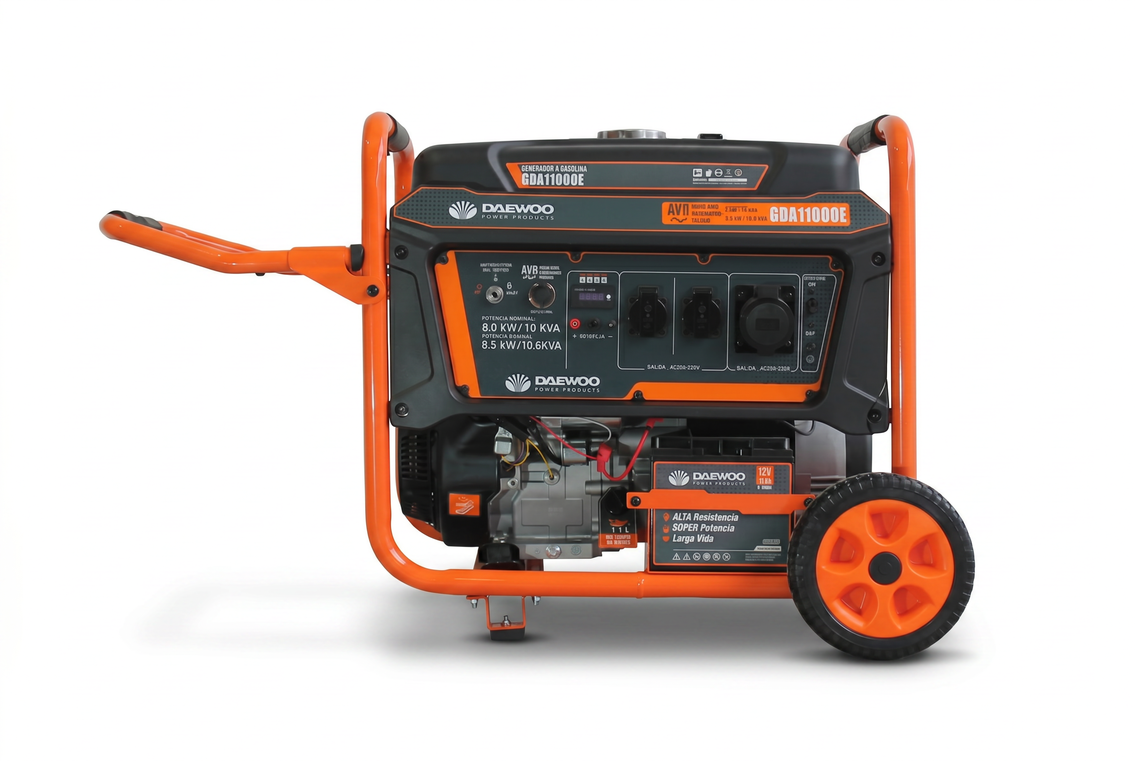 Generador Monofasico Bencina, diésel y gas GDA11000E 10.6 KVA Daewoo