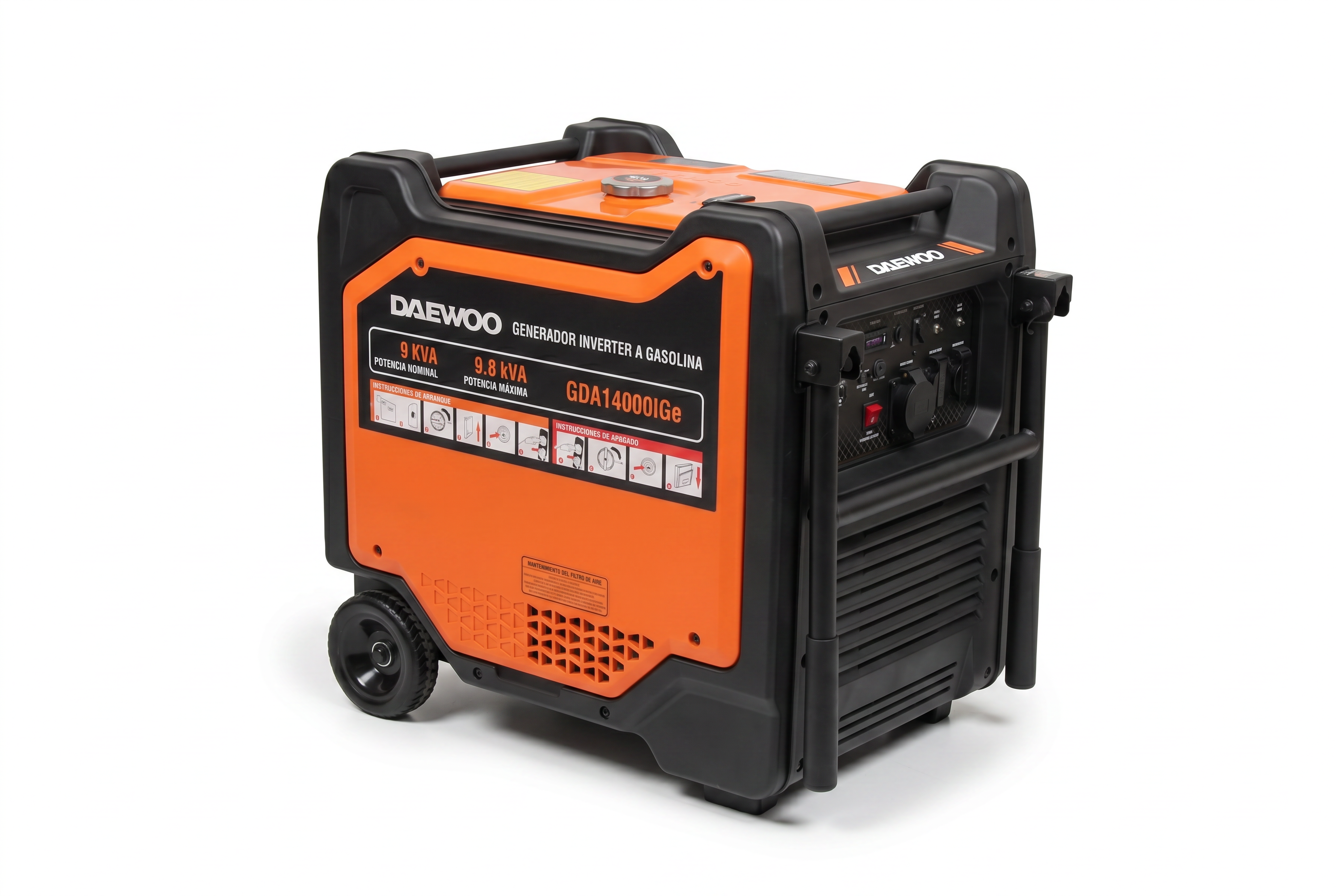 Generador Inverter Monofasico Bencina GDA14000IGe 9.8kW Daewoo