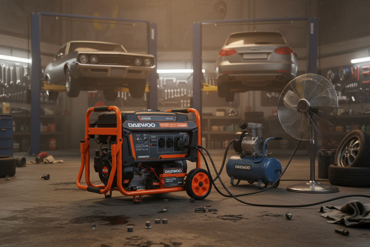 Generador Monofasico Bencina GDA6500E 6.2 KVA Daewoo