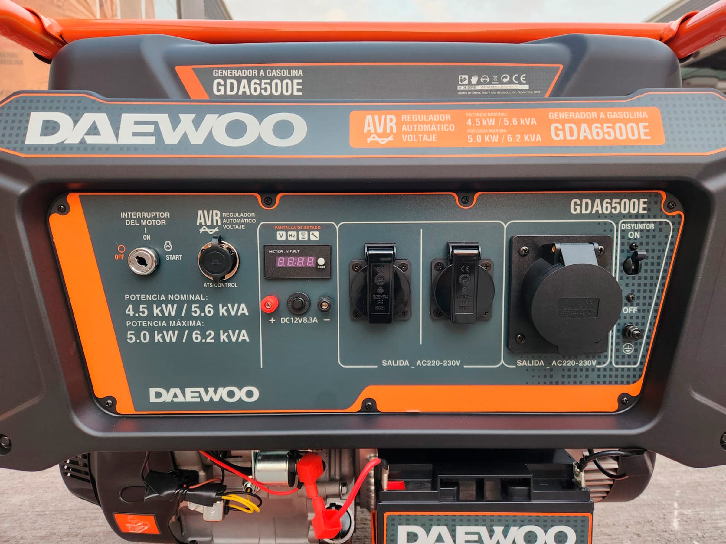 Generador Monofasico Bencina GDA6500E 6.2 KVA Daewoo
