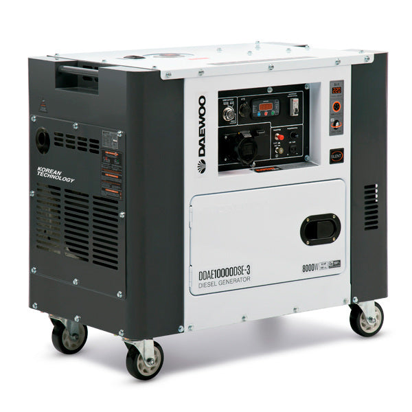 Generador Monofásico/Trifásico Diesel DDAE 10000DSE-3 max 7.8 KVA Daewoo