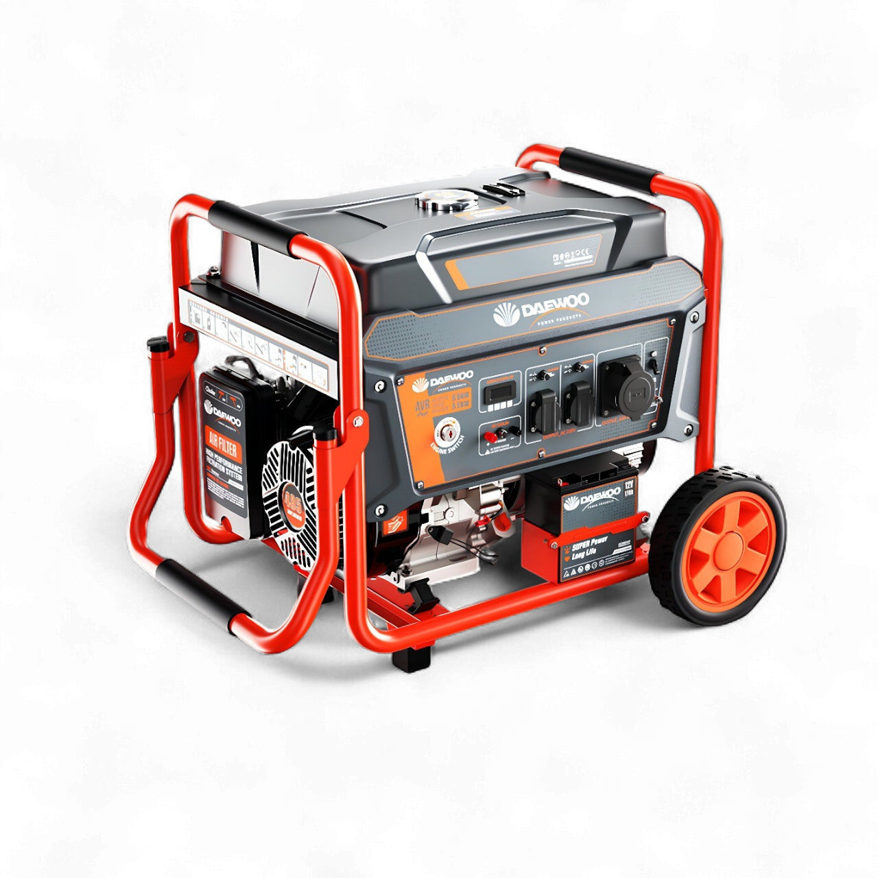 Generador Monofasico Bencina GDA6500E 6.2 KVA Daewoo